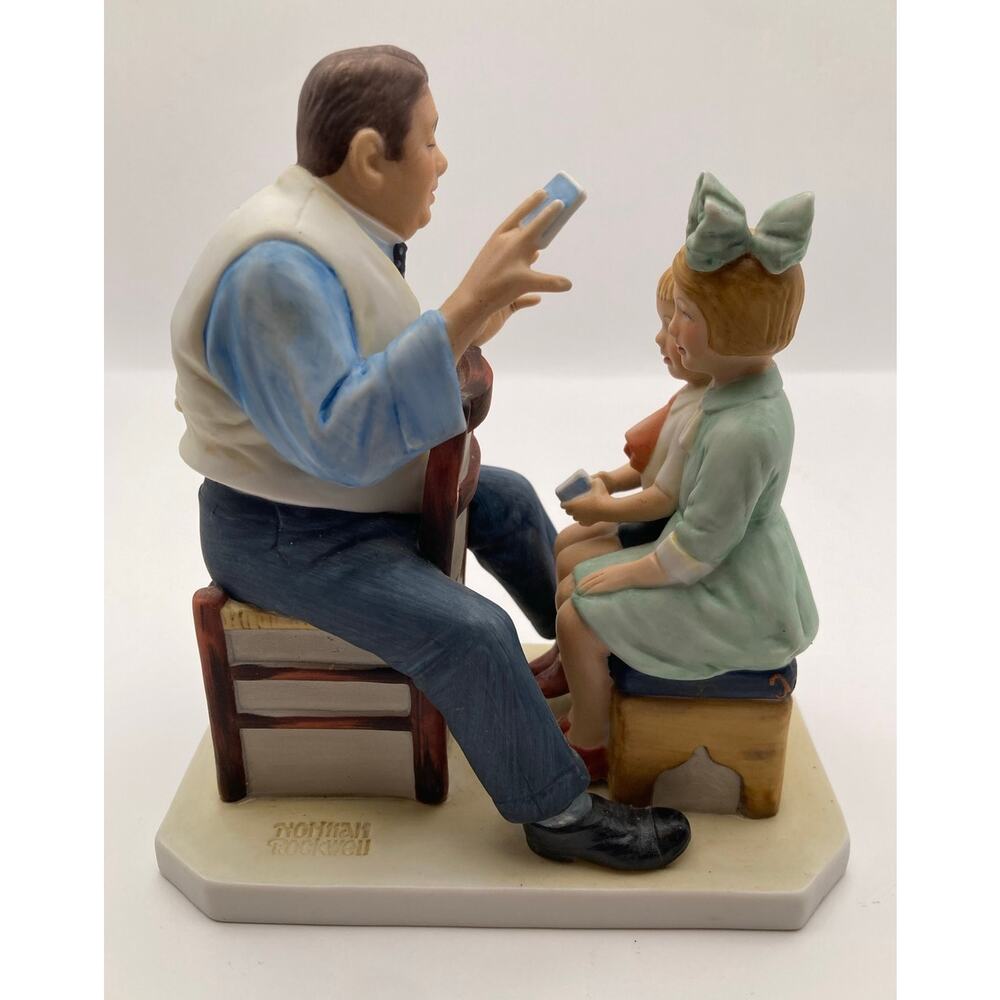 Inspired by Norman Rockwell Saturday Evening Post "Card Tricks" Figure by Gorham - Picture 3 of 9